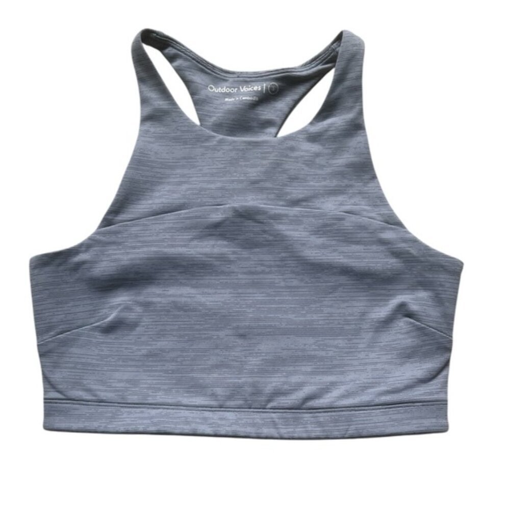 Outdoor Voices Women’s Gray Racerback Sports Bra Size Small